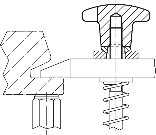 Halder 24620.0681 Kreuzgriff DIN 6335 Graugusskunststoffbeschichtet Ø 80 mit Gewindesackloch, Form E,  schwarz - Kreuzgriffe Kreuzgriff DIN 6335 - Grauguss - kunststoffbeschichtet - Durchmesser 40 - mit Gewindesackloch - Form E