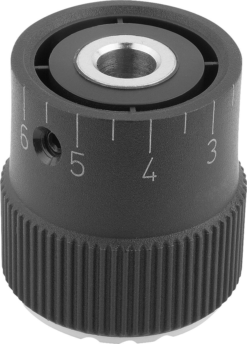 Norelem 06100-33085 NOVO.GRIP DOSIERKNOPF GR.3  D=8H8, FORM C, DECKEL LICHTGRAU - 06100-33085 NOVO-GRIP DOSIERKNOPF GR-3  D 8H8 - FORM C - DECKEL LICHTGRAU