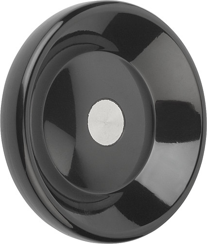 Norelem 06288-0100X06 SCHEIBENHANDRAD OHNE GRIFF, FORM D, D=100, D5=6 - Norelem 06288-D Scheibenhandraeder ohne Griff - Buchse Stahl - Form D