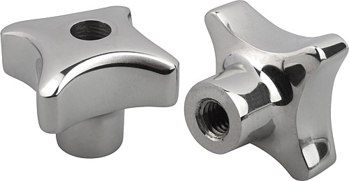 Kipp K0146.4032062 KREUZGRIFF                    EDELSTAHL, FORM D, D1=32, D5=M - KIPP K0146-D Kreuzgriffe aehnlich DIN 6335 Edelstah