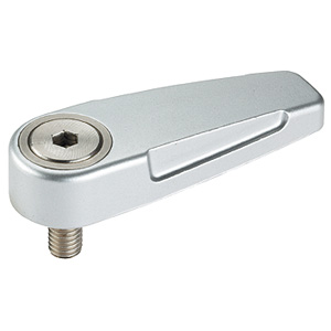 Halder 24100.0101 Drehriegel einseitig M 6, silber - Drehriegel Drehriegel - einseitig - M 6 - schwarz silber