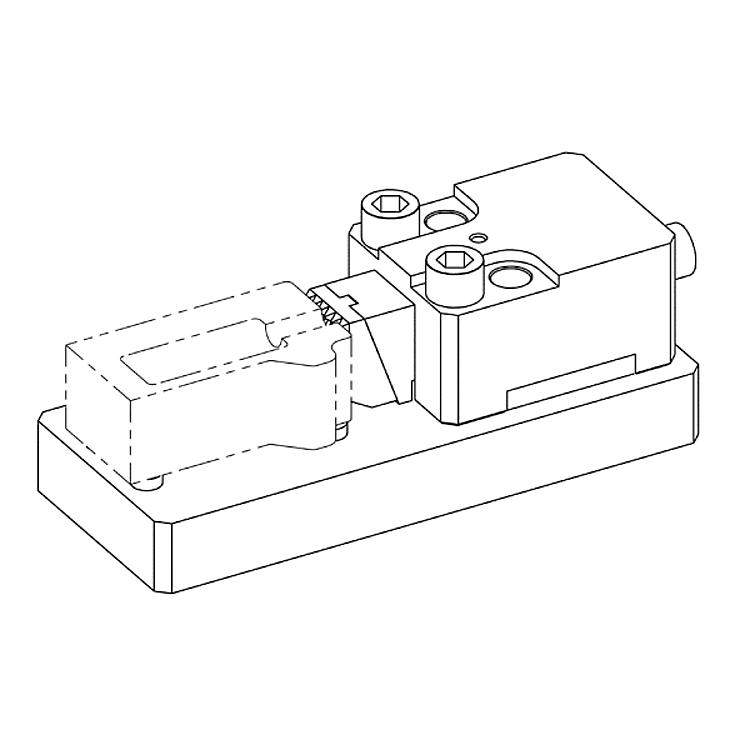 AMF 6365-12 Niederzugspanner, Größe : 12, H: 44, F1: 20 kN, F2: 2 kN - LE 6365 Niederzugspanner -Anwendung