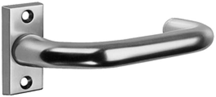 AMF 407 Türdrücker, gekröpft, drehbar: Ja, fest: -, Rosette: 32 x 67,5 mm - LE 407 Tuerdruecker - gekroepft -Abbildung