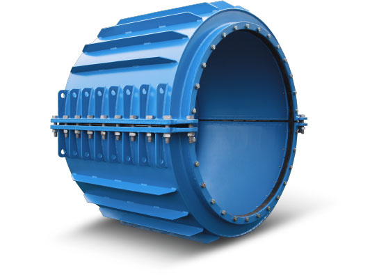 Leschhorn LS2-SB-DN 100 Übergangskupplung, Seite A min. RohrØ= 113 mm, Seite B max. RohrØ= 129 mm, KapselØ= 190 mm, Kapsellänge= 300mm, Druck PN16, Material: Edelstahl 1.4301, Dichtung EPDM, Oberflächenschutz gebeizt und passiviert. - LS2-TK Transitional Kupplung