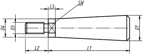 Norelem 06314-18 DREHBARER KONUSGRIFF, D1=18, L1=57 - Norelem 06314 Drehbare Konusgriffe