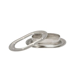 Leschhorn J181-42x22 Edelstahl  Ovalöse, h= 12 mm, d= 42x22 mm - LE J181- Ovaloese Nirosta