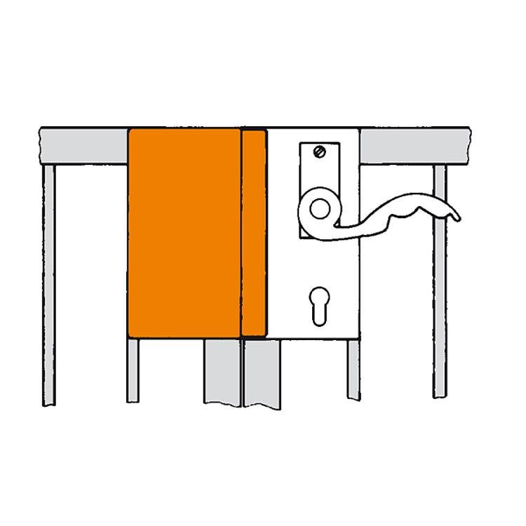 AMF 144GS-50 Gegenkasten, blank, für Kastenbreite: 50 mm, A: 50 mm, B: 119 mm, C: 173 mm - LE 144GS Gegenkasten - blank -Anwendung