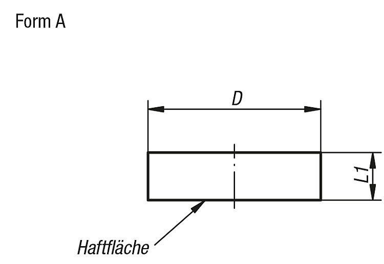 Kipp K0550.08 FLACHGREIFER AUS SECOLIT, FORM A, D=32 - KIPP K0550-A Flachgreifer aus SmCo Form A