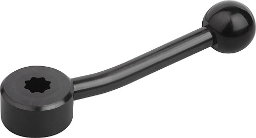 Norelem 06342-305 SCHALTGRIFF FLACH GR.1, SW 5,5 - Norelem 06342-IS Schaltgriffe flach mit Innenstern