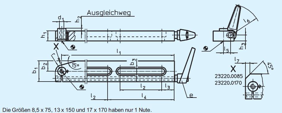 Halder 23220.0150 Ausgleichspanner 13,0 x 150 - EH 23220 Ausgleichspanner