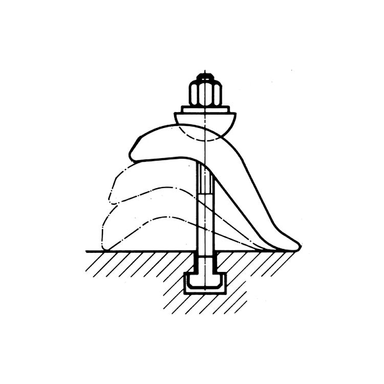 AMF 6321-17 Spannpratze, stufenlos verstellbar, für Spannschraube: M12, M14, M16, D: 60, H: 0-75 - LE 6321 Spannpratze - stufenlos verstellbar -Anwendung