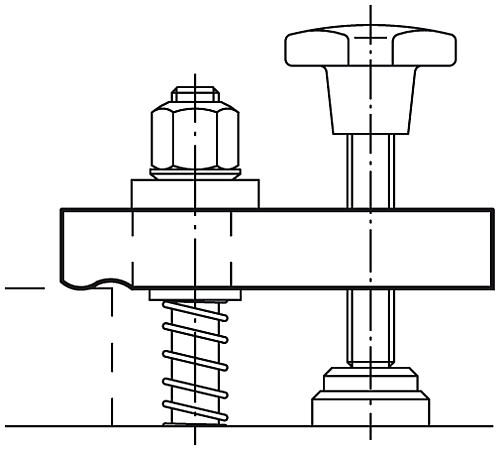 Norelem 04050-05 VERSTELLBARES SPANNEISEN, L=40, B=12 - Norelem 04050 Verstellbare Spanneisen