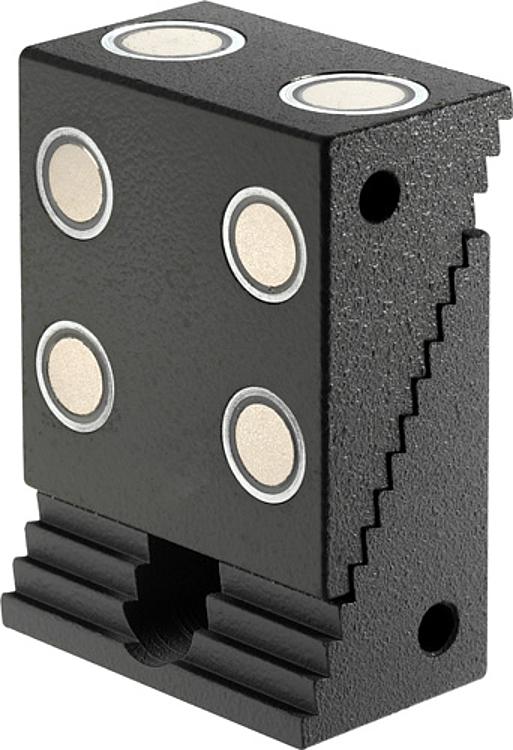 AMF 6501M-2 Spannunterlage mit Magnet, Größe : 2, H min.: 37, H max.: 107, B: 60 - LE 6501M Spannunterlage mit Magnet -Abbildung