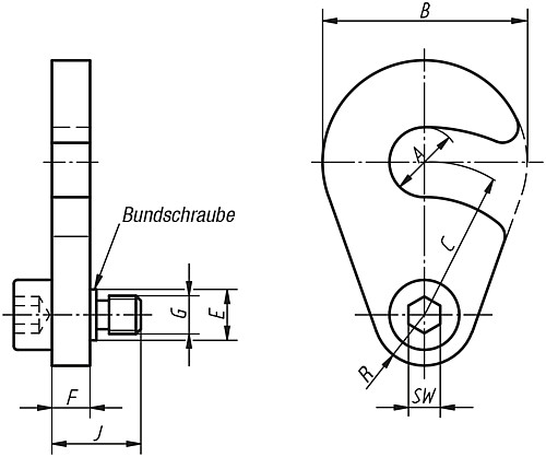 Kipp K0872.90010 SCHWENKSCHEIBE M. BUNDSCHRAUBE - KIPP K0872 Schwenkscheiben mit Bundschraube