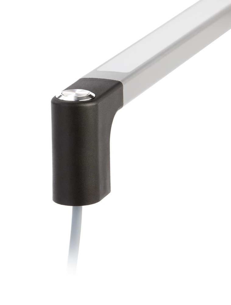 Leschhorn FG4-LL11.375.11 Funktionsgriffe mit 1 Drucktaster (Wechsler) und dreifarbig LED Beleuchtung, A 375. naturfarben eloxiert - LE FG4-LL Funktionsgriffe mit dreifarbig Griffsteg