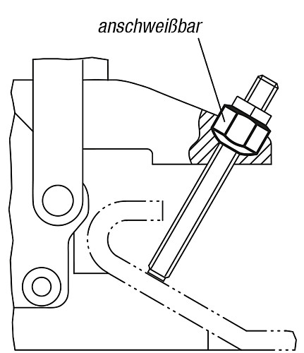 Kipp K0664.04 MUTTER MIT KUGELKUPPE M4, FÜR SCHNELLSPANNER - KIPP K0664 Muttern mit Kugelkuppe