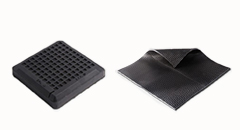 EFFBE EP25 Isolierplatten aus CR-Qualität, Belastung 120 kN, Maße: 250x250x25 mm - Isolierplatten