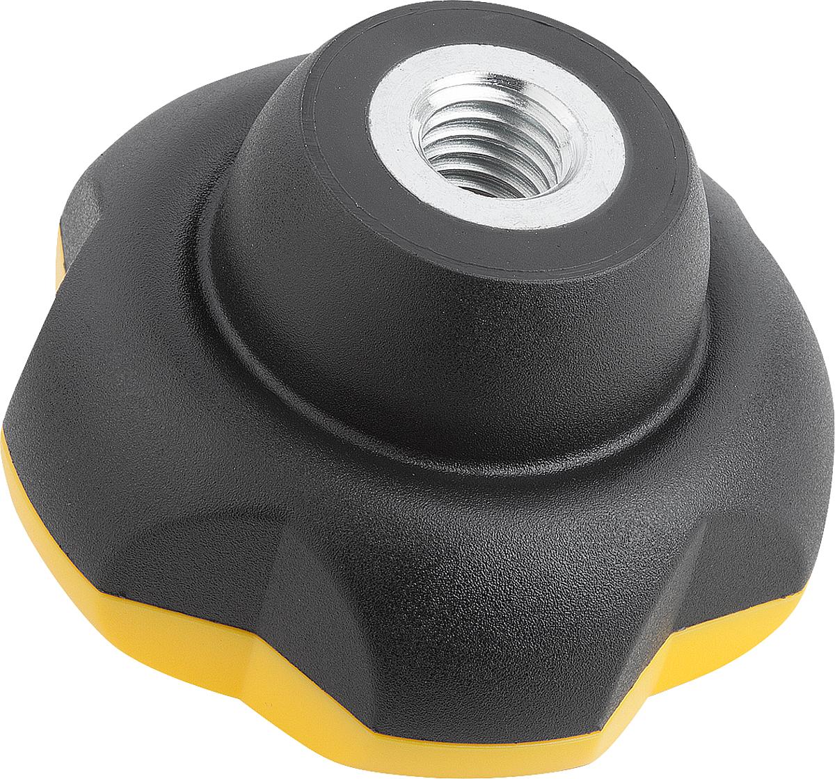 Kipp K0255.50087 NOVO.GRIP KLEMMGRIFF D=50  M8, DECKEL RAPSGELB - K0255-50087 NOVO GRIP KLEMMGRIFF D 50 M8 - DECKEL RAPSGELB