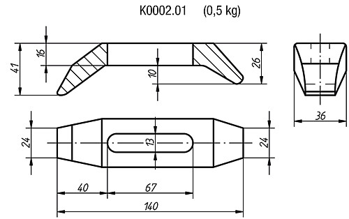 Kipp K0002.01 SPANNEISEN GEKRÖPFT             BR, - KIPP K0002-01 Spanneisen 04100 01