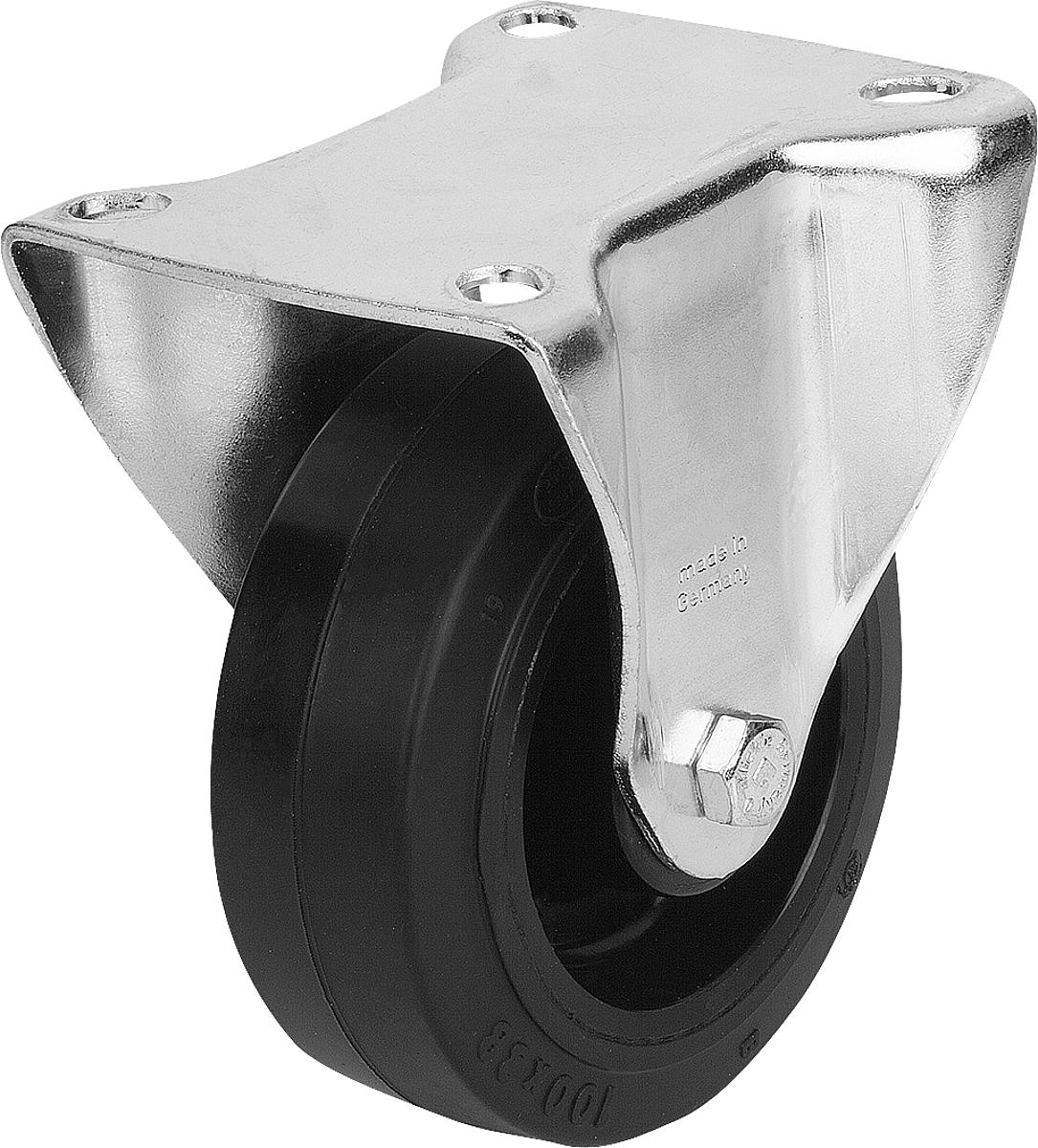 Norelem 95018-125371 BOCKROLLE OHNE FESTSTELLSYSTEM, D=125,, B=37, GUMMI, KOMP:STAHL - 95018-125371 BOCKROLLE OHNE FESTSTELLSYSTEM - D 125 - B 37 - GUMMI - KOMP STAHL