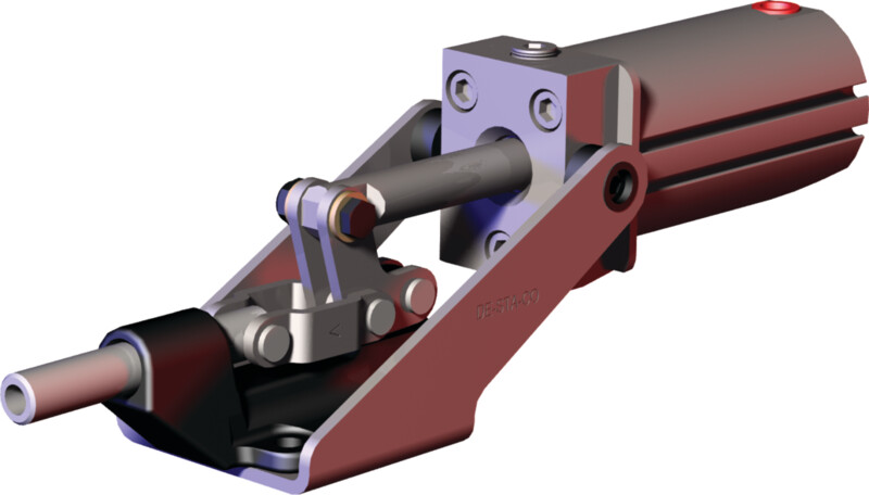 DESTACO 803-ME Standard Kraftspanner Haltekraft 2670 N  Schubstangenspanner  horizontaler Zylinder, ME - metrische Ausführung, (Sensor 8EA-109-1 separat bestellen) - DESTACO 803-ME Standard Kraftspanner Haltekraft 2670 N Schubstangenspanner horizontaler Zylinde