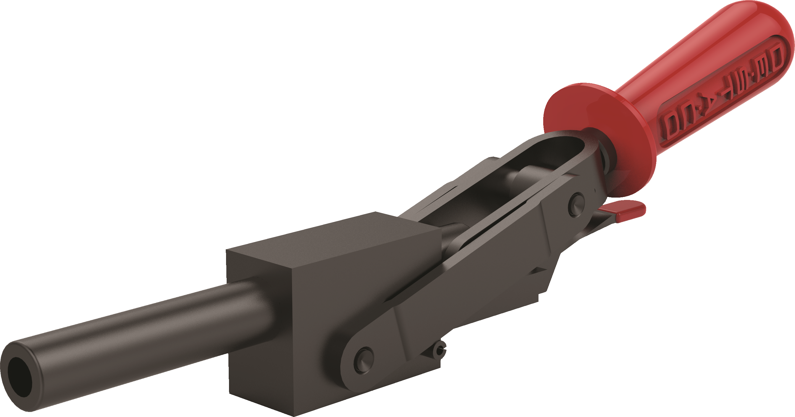 DESTACO 5133-MBR Schubstangenspanner Haltekraft 20460 N, M12 , Hub 79,5  Handgriff Öffnungswinkel 139° - DESTACO 5133-MBR Schubstangenspanner, Haltekraft 20460N, Kolbengewinde metrisch, Fuss massiv, anschw