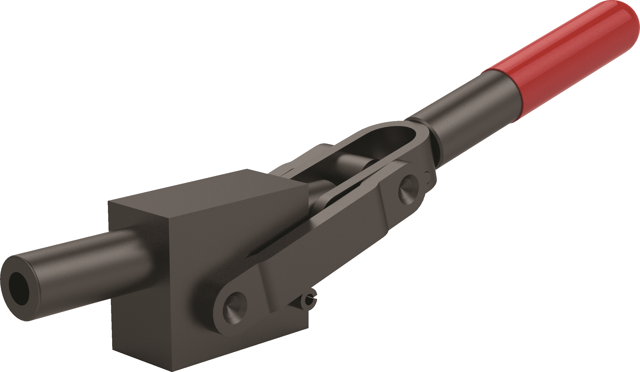 DESTACO 5131-MB Schubstangenspanner Haltekraft 11120 N, M8 , Hub 25,4  Handgriff Öffnungswinkel 113° - DESTACO 5131-MB Schubstangenspanner, Haltekraft 11120N, Kolbengewinde metrisch, Fuss abgewinkelt,