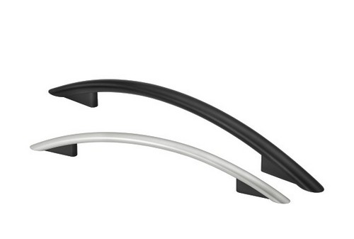 Leschhorn GM-35.T450.54   gebogene Maschinengriffe A 450,  Schenkel schwarz / Steg schwarz Griff aus Einzelelementen, komplett montiert - Leschhorn GM gebogene Maschinengriffe in modernem Design