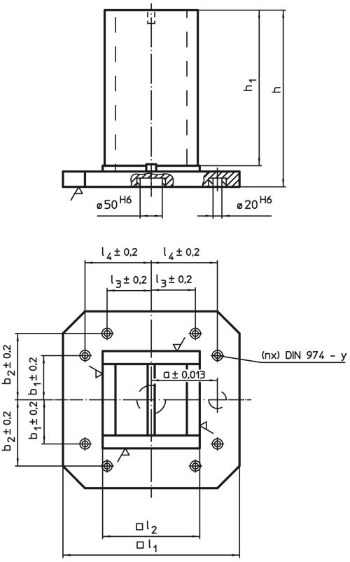 Halder 1910.220 Aufspannwürfel geschweißt vorbearbeitet 400 - EH 1910 Aufspannwinkel geschweisst - vorbearbeitet