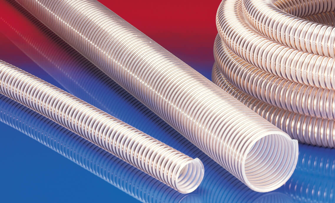 Norres 356-0050-1001-10 Lebensmittelschlauch und Pharmaschlauch, superschwer, Innen-Ø 50 mm, Aussen-Ø 61 mm, Biegeradius 134 mm - Norres 356 - AIRDUC PUR 356 FOOD -XHD-