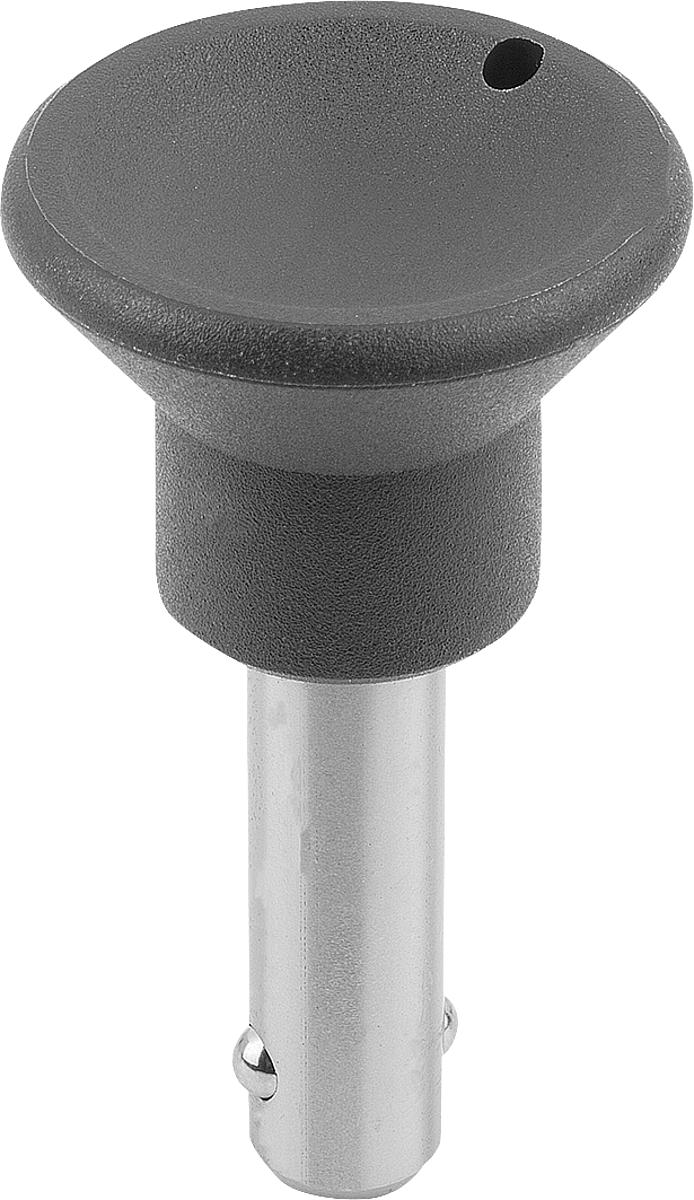 Norelem 03195-2506010 STECKBOLZEN MIT GEFEDERTER KUGEL, D1=6, L=10 - 03195-2506010 STECKBOLZEN MIT GEFEDERTER KUGEL - D1 6 - L 10