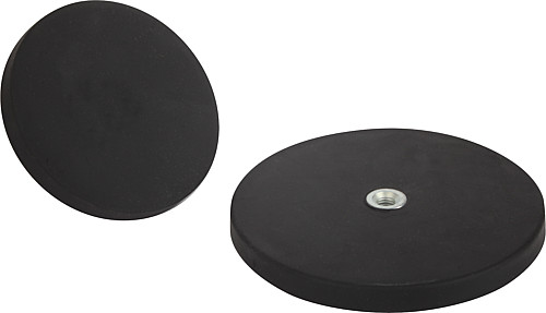 Kipp K0562.04 FLACHGREIFER MIT INNENGEWINDE AUS NEODYM, MIT GUMMISCHUTZMAN - KIPP K0562 Flachgreifer mit Innengewinde aus NdFe