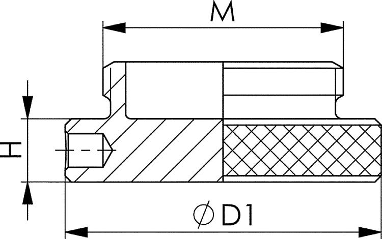 AMF 6406AF Alufuß, D1: 50, H: 10 - LE 6406AF Alufuss-Skizze