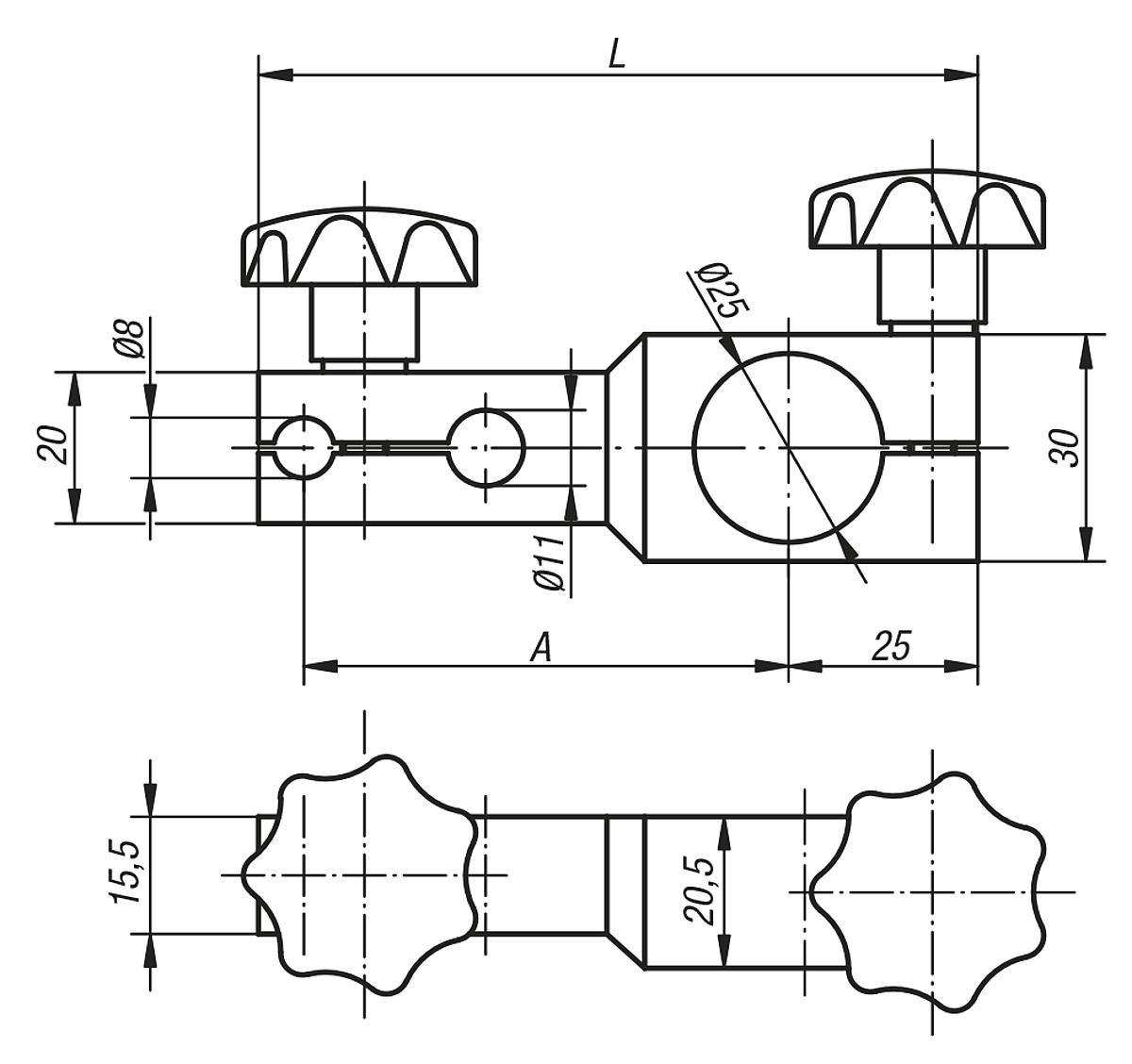 Norelem 31140-065 MESSUHRENHALTER - NLM 31140 Messuhrenhalter - Massblatt