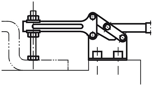Norelem 05120-14 SCHNELLSPANNER HORIZONTAL, GROSSE AUSFÜHRUNG, M14X90 - Norelem 05120 Schnellspanner horizontal grosse Ausfuehrung