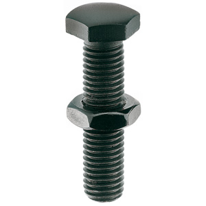 Halder 22690.0632 Auflagebolzen  verstellbar M 12 x 35, Auflagefläche  geriffelt - Auflagebolzen Auflagebolzen - verstellbar