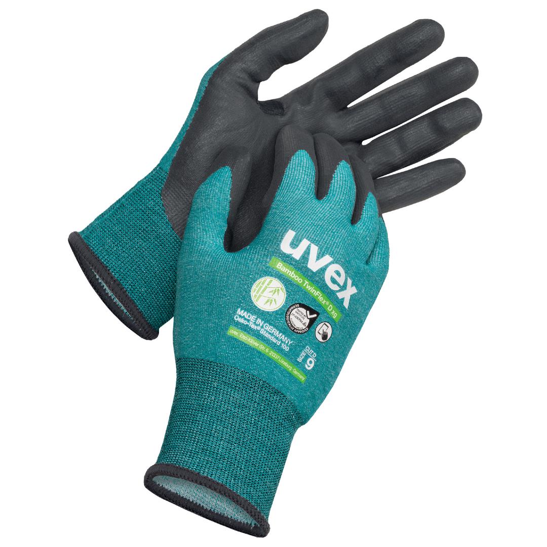 Uvex 6009006 uvex Bamboo TwinFlex D xg Schnittschutzhandschuh, Größe 6, 1 VPE= 10 Paar im Bündel - uvex Bamboo TwinFlex D xg Schnittschutzhandschuh-Abbldung1