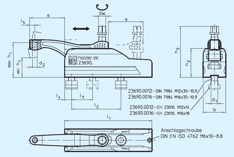 Halder 23690.0012 Kompaktspanner M 12 - EH 23690 Kompaktspanner