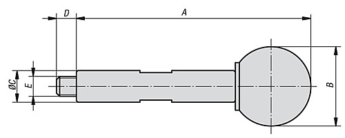 Norelem 06355-05059 EINSCHRAUBGRIFF, A=59, M5, - Norelem 06355 Einschraubgriffe
