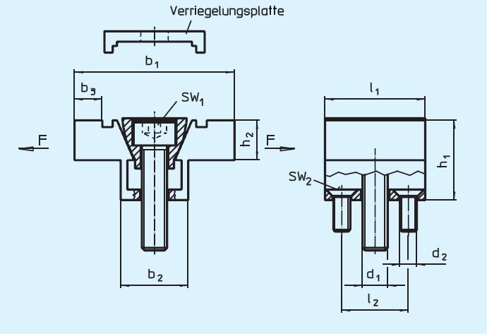 Halder 23251.0112 Doppel-Keilspanner Backen bearbeitbar, 76,2 - EH 23251 Doppel-Keilspanner
