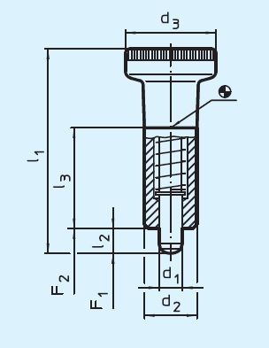 Halder 22120.0808 Rastbolzen ohne Gewinde schweißbar Ø 8 mit Knopf - EH 22120 Rastbolzen ohne Gewinde - schweissbar