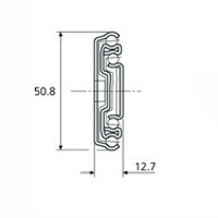 Accuride DZ3308-0012-2 Teleskopschienen 100% Überauszug, 12,7x50,8, SL 305, TR 330, 68kg, hell verzinkt - 3308 Accuride Teleskopschiene Profil