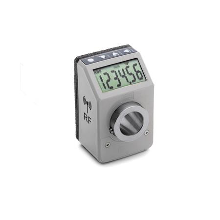Ganter 9153-1-GR Stellungsanzeiger elektronisch, mit Funk-Datenübertragung. Schutzart IP 65, GR grau, RAL 7035 - GN-9153-Stellungsanzeiger-elektronisch-mit-Funk-Datenuebertragung-GR-grau-RAL-7035-Abbildung