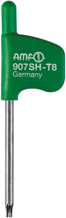 AMF 907SH-T8 TORX-Schraubendreher mit Fähnchen-Griff, TORX: T8, A: 2,31, B: 22, L: 74 - LE 907SH TORX-Schraubendreher mit Faehnchen-Griff -Abbildung