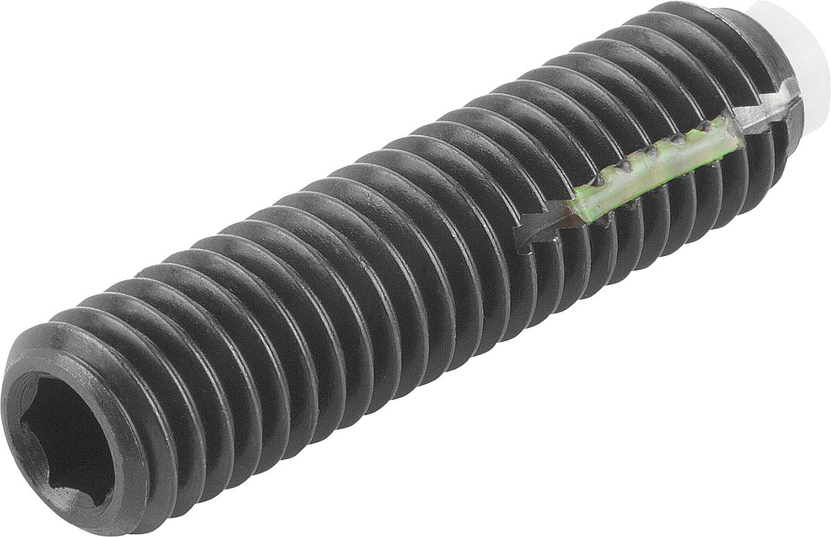Kipp K0668.312X621 DRUCKSCHRAUBE M12X62,1 MIT DELRINBOLZEN  LONG LOK - K0668-312X621 DRUCKSCHRAUBE M12X62-1 MIT DELRINBOLZEN LONG LOK
