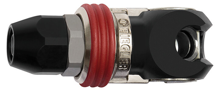 RIEGLER 424.35-SCH Schwenk-Sicherheitskupplung NW 7,2, EURO 7,2, Stahl, Schl. 11x16 - LE71512 424-35-SCH Schwenk Sicherheitskupplung NW 7 2 mit Schlauchanschluss