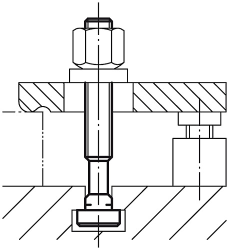 Kipp K0698.0625 SCHRAUBE FÜR T NUT 6 DIN 787, D1=M6, L=25 - KIPP K0698 Schrauben fuer T Nuten DIN 787