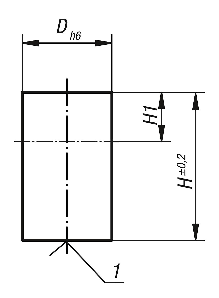 Norelem 09060-10 HALTEMAGNET RUND, STABGREIFER, D=50, L=50 - NLM 09060 Haltemagnete rund -Stabgreifer-  aus AlNiCo mit Passungstoleranz - Massblatt