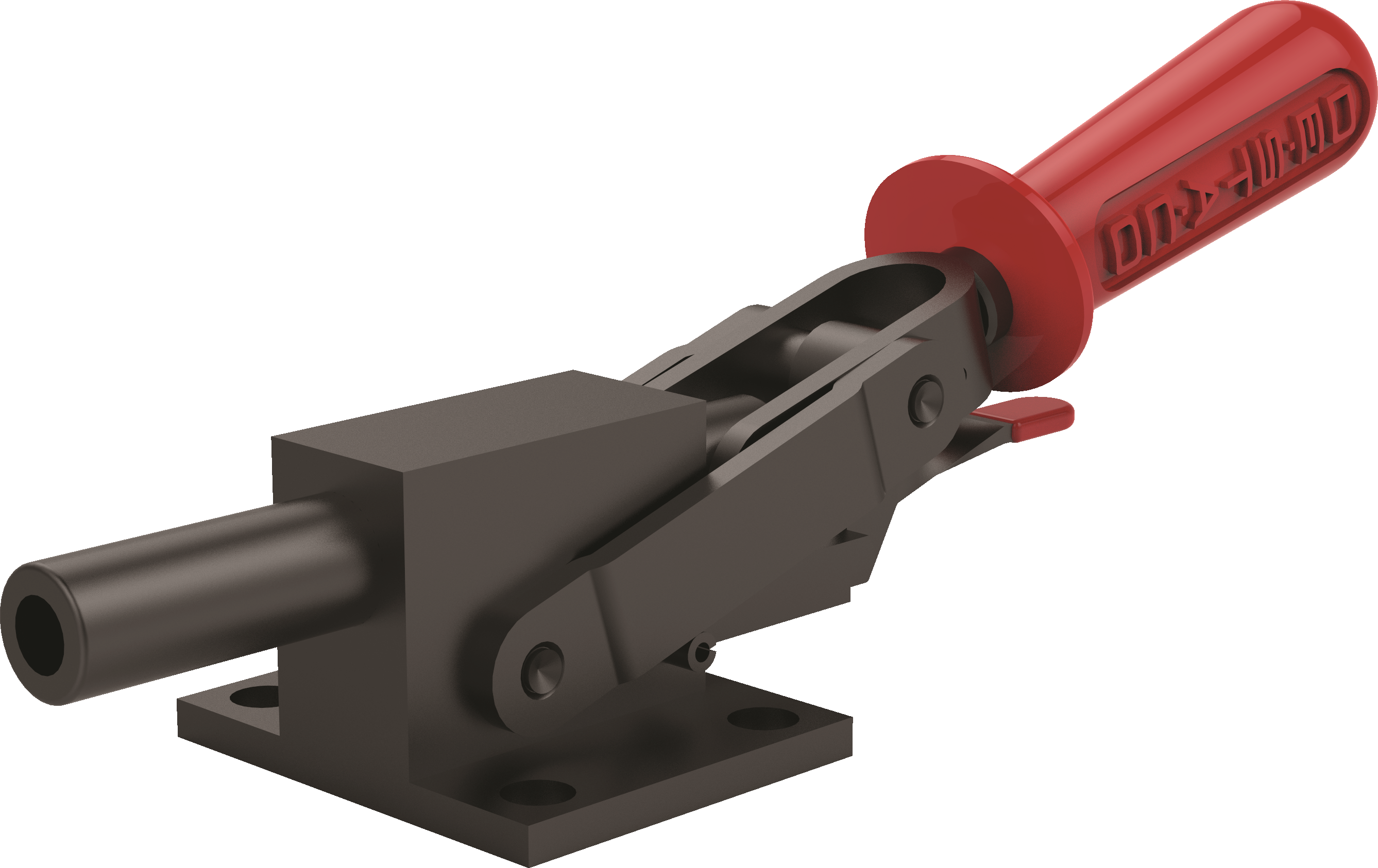 DESTACO 5130-MR Schubstangenspanner Haltekraft 25800 N, M12 , Hub 44,5  Handgriff Öffnungswinkel 125° - DESTACO 5130-MR Schubstangenspanner, Haltekraft 25800N, Kolbengewinde metrisch, Fuss abgewinkelt,