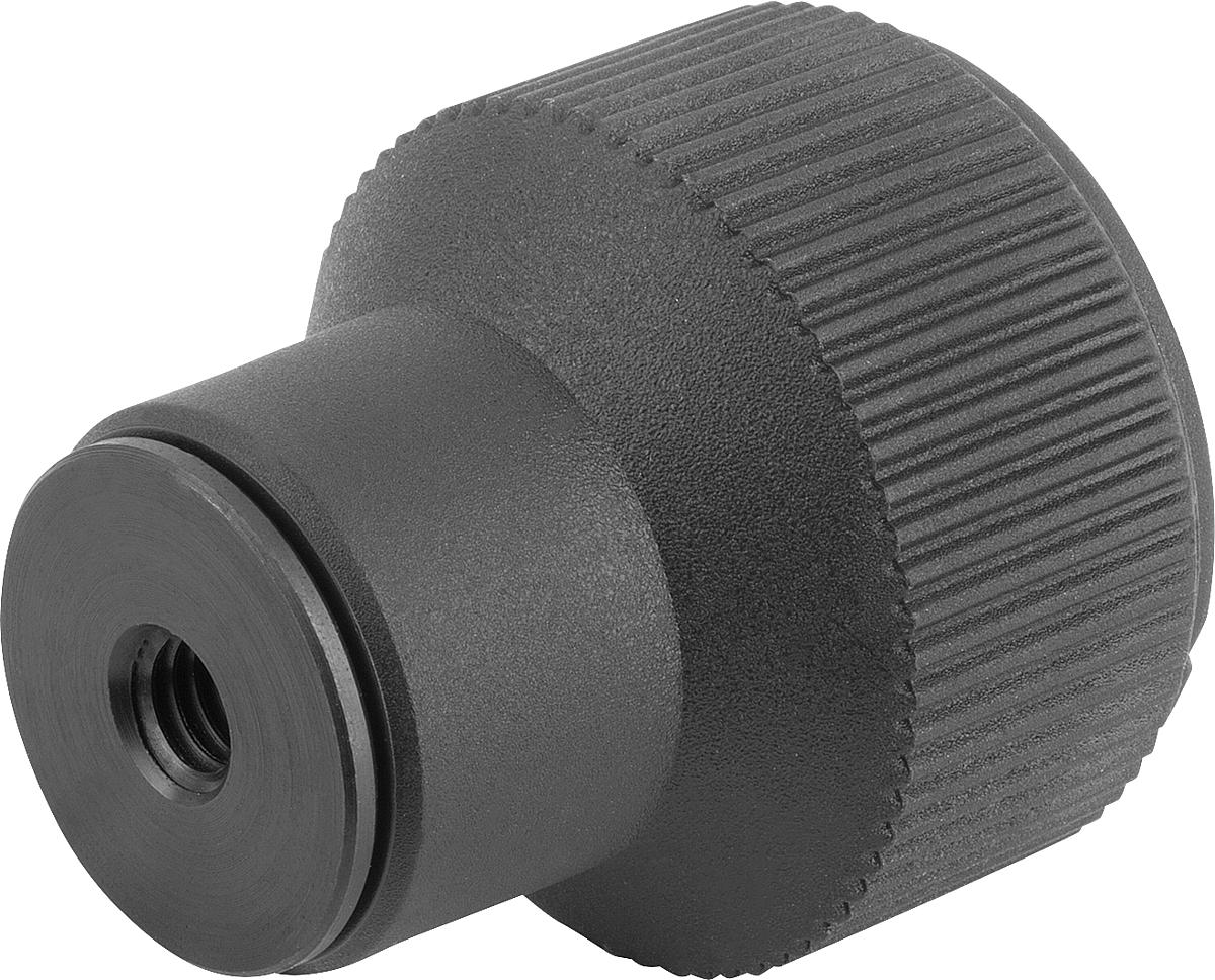 Kipp K0277.205 DREHMOMENT RÄNDELKNOPF GR.2  M5, DECKEL SCHWARZGRAU - K0277-205 DREHMOMENT RAENDELKNOPF GR 2 M5 - DECKEL SCHWARZGRAU